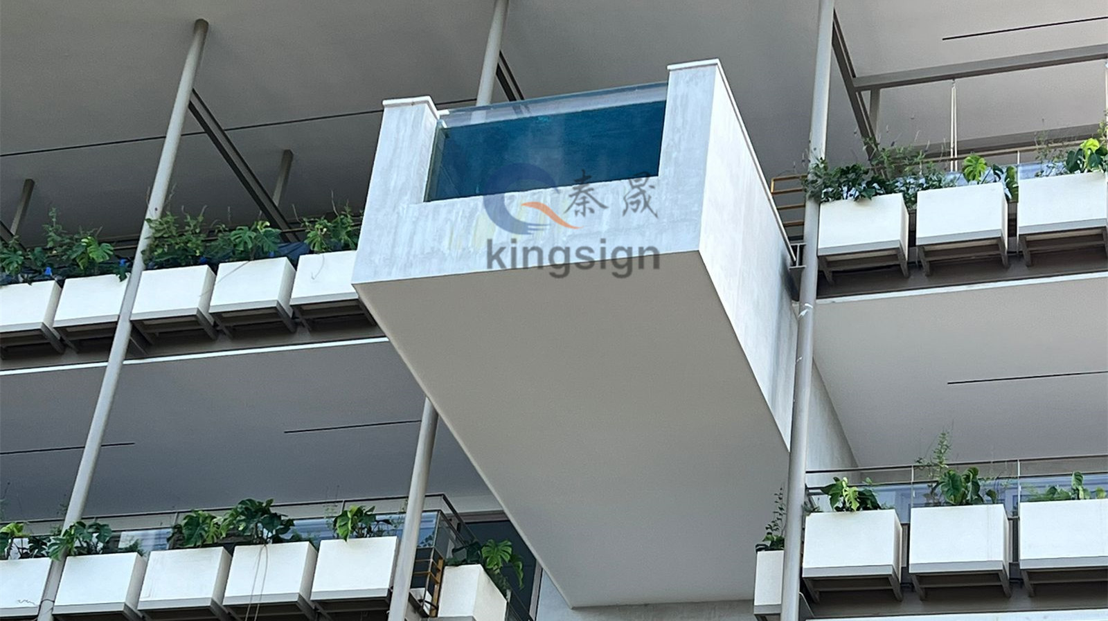 호텔 수영장 프로젝트용 Kingsign 아크릴 시트